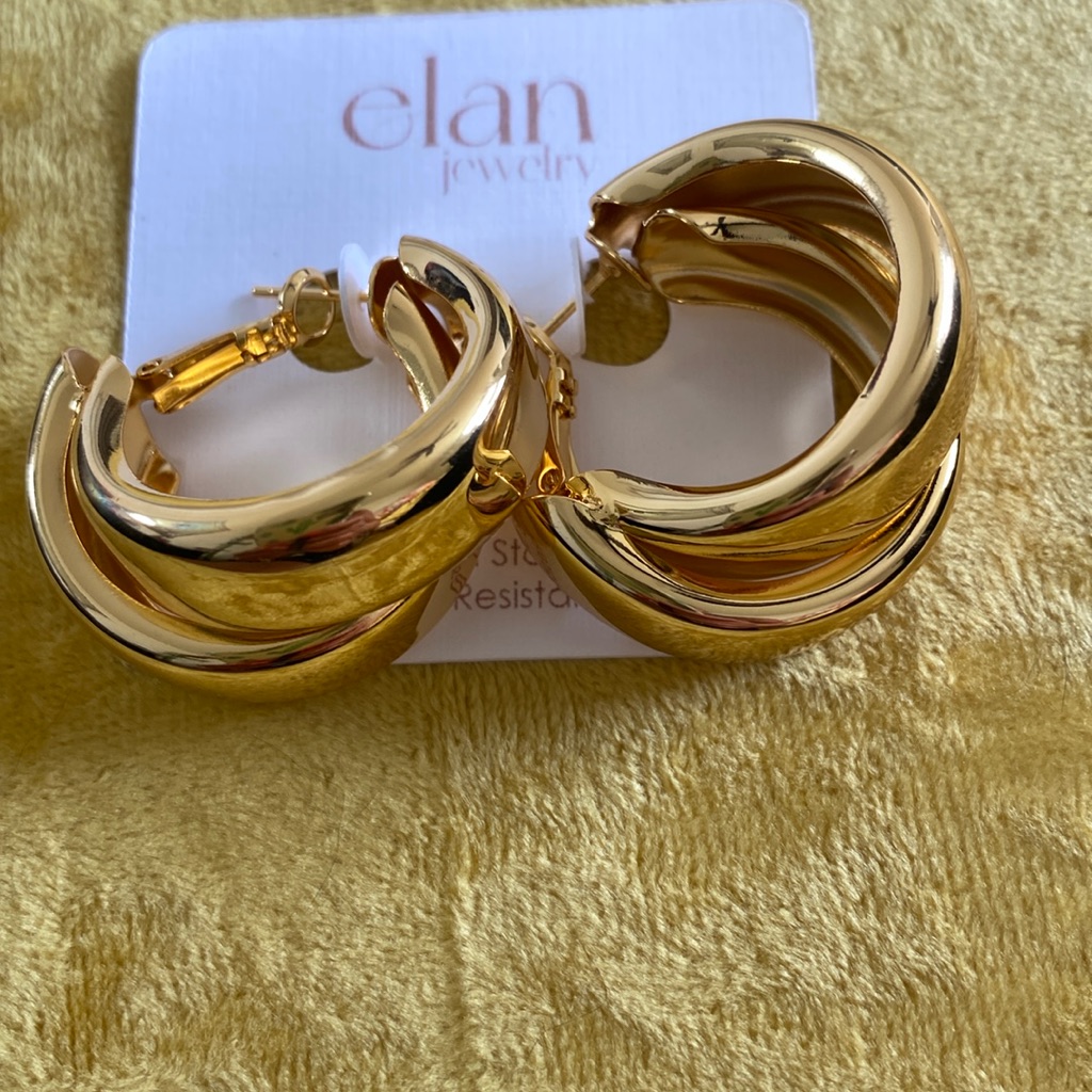 Elan Gold Hoop Earrings